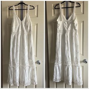 ABS White Eyelet Sun Dress • Size 12